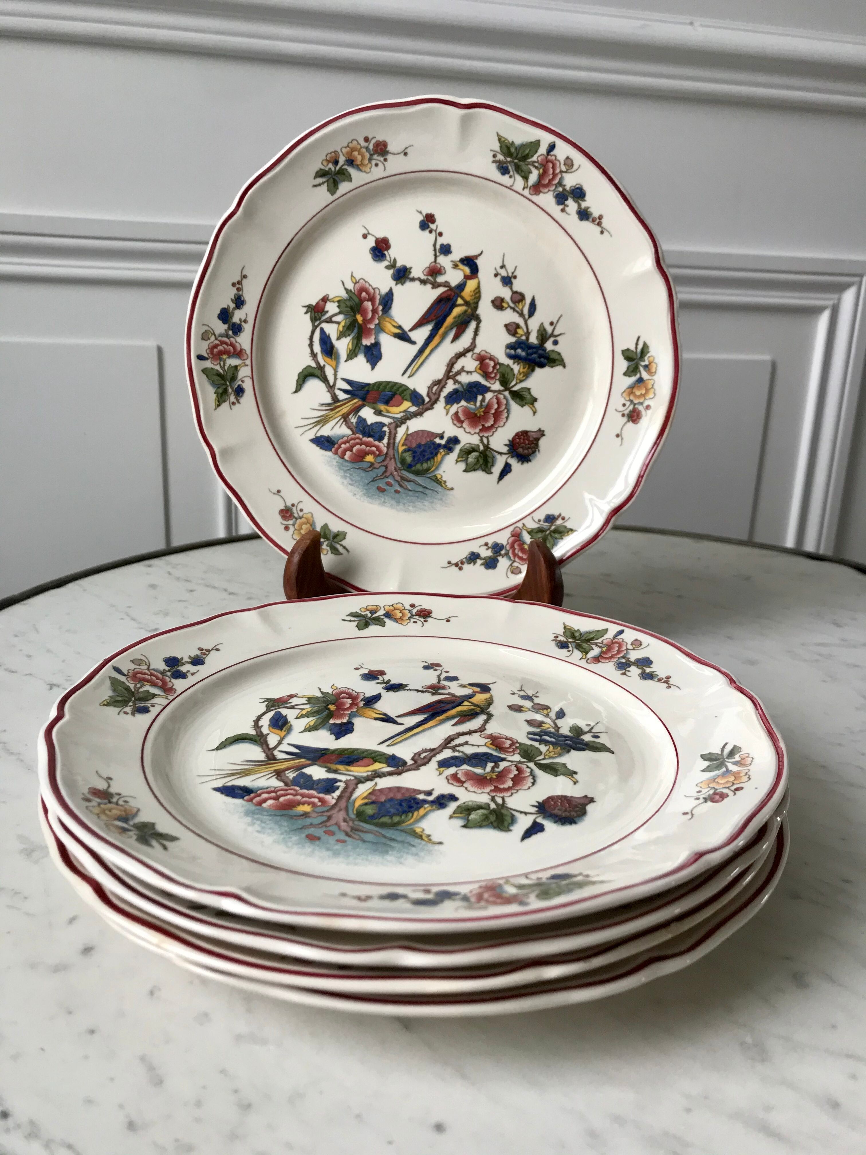 Set of 5 dessert plates Villeroy & Boch model Phoenix 50s-60s