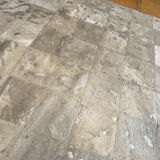 Cowhide rug, silver-grey patchwork