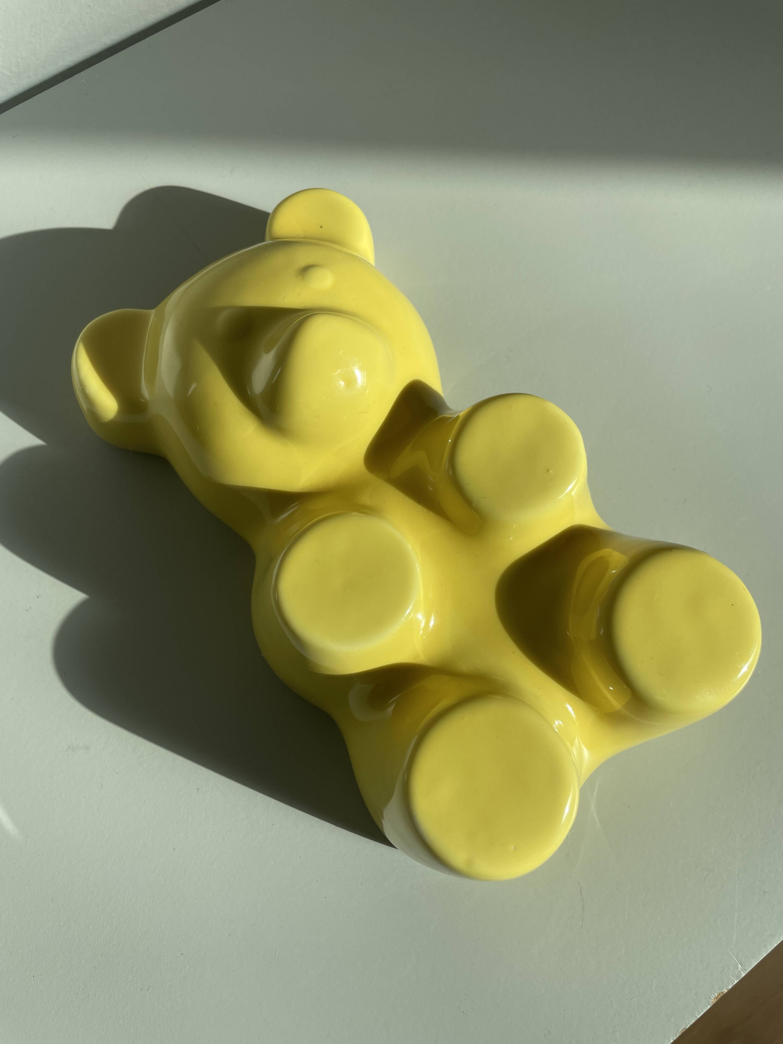 Duo of Haribo pop teddy wall vases in earthenware