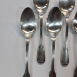6 small silver-plated dessert spoons