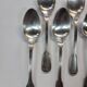 6 small silver-plated dessert spoons
