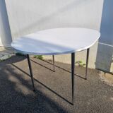 Round white formica table