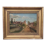 Oil on landscape canvas
