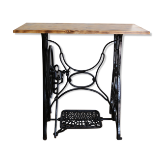 Console with new home sewing machine foot