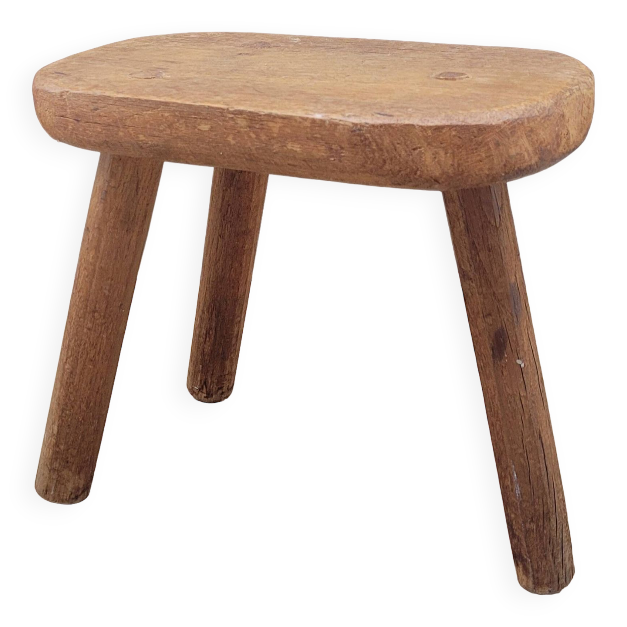 Tabouret tripode brutaliste ovale