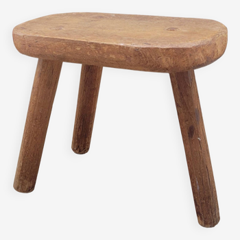 Brutalist oval tripod stool