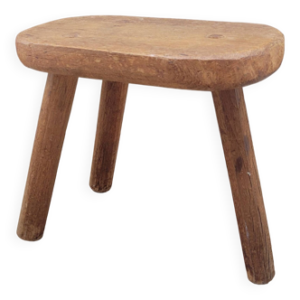 Brutalist oval tripod stool