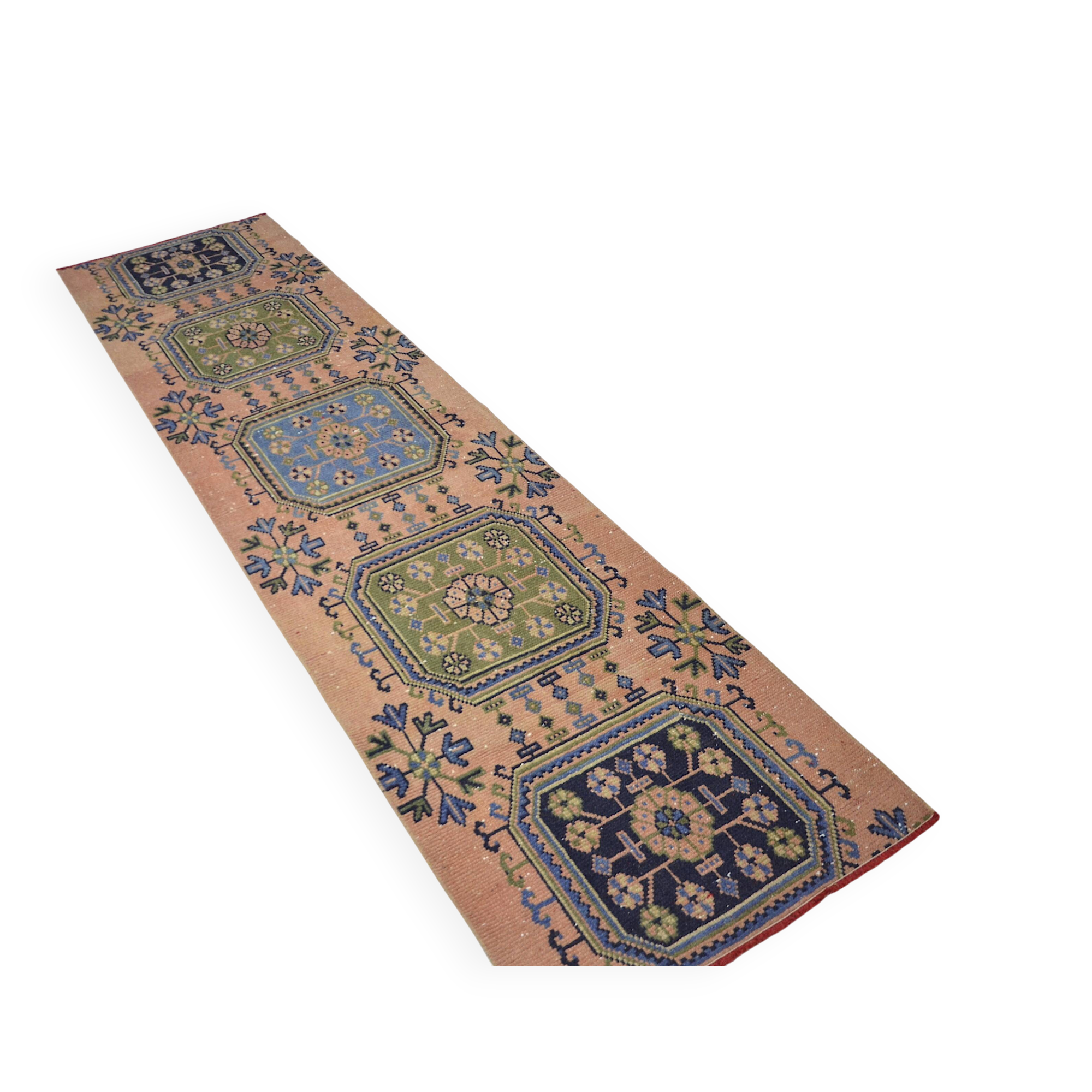 Orange & Green Turkish Runner sku 2241