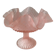 Small pink glass bowl on shabby foot, empty pocket