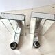 Pair of 1930s Art Deco mirror glass wall lights, vintage lighting