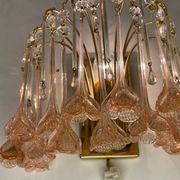 Pink Murano Glass Flower Sconces 1970’s