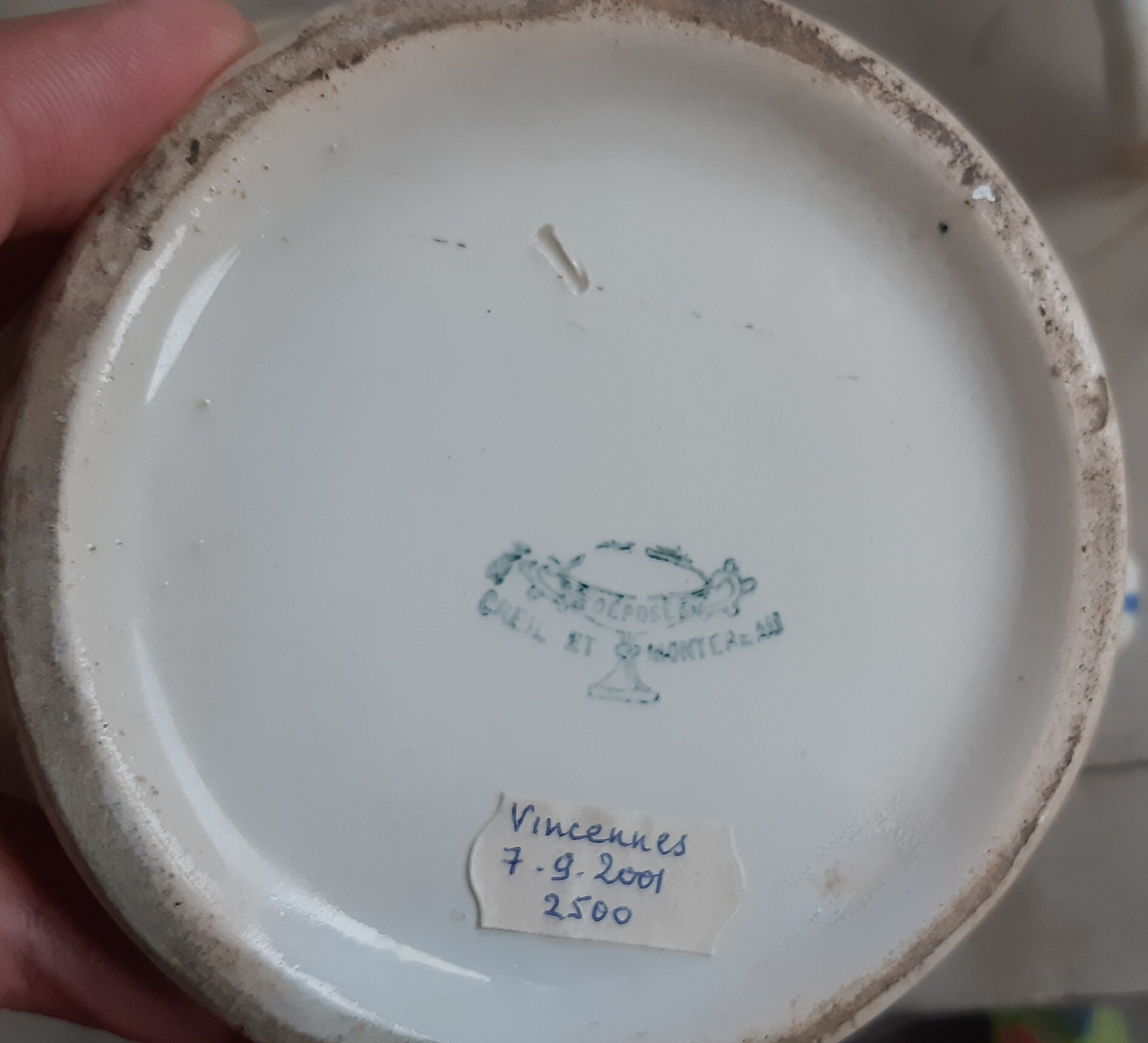 Pitcher in slurry Creil and Montereau