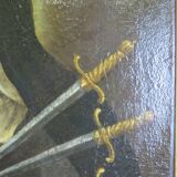 Tableau ancien Notre-Dame des Douleurs huile sur toile Italie 18e siècle