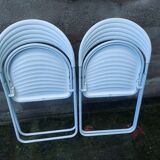 Two 80's folding chairs studio gp