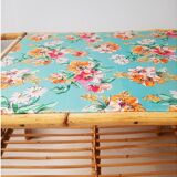 Table basse en rotin années 50