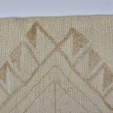 White Oushak Floral Runner Rug sku 2125