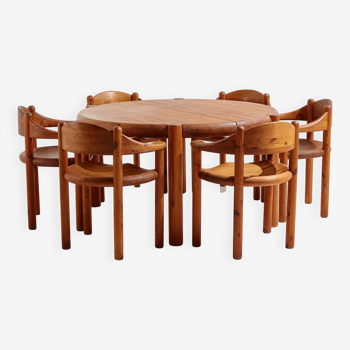 Pine dining set by Rainer Daumiller for Hirtshals