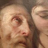 Superb old Italian school portrait of pious reading Fortunato Bello