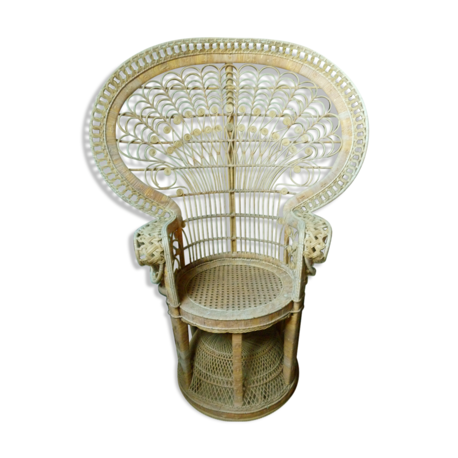 Emmanuelle armchair in rattan of the 1970s