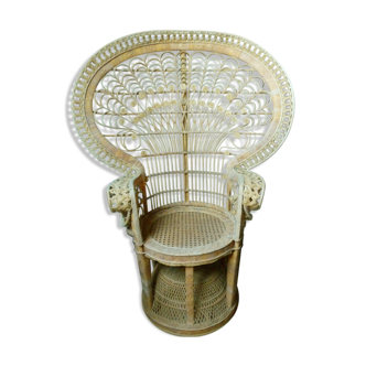 Emmanuelle armchair in rattan of the 1970s
