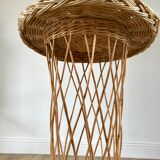 Table d'appoint en rotin / bambou années 1960-1970