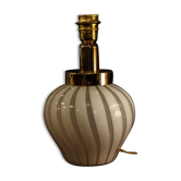 Murano glass lamp with brass, striped pattern