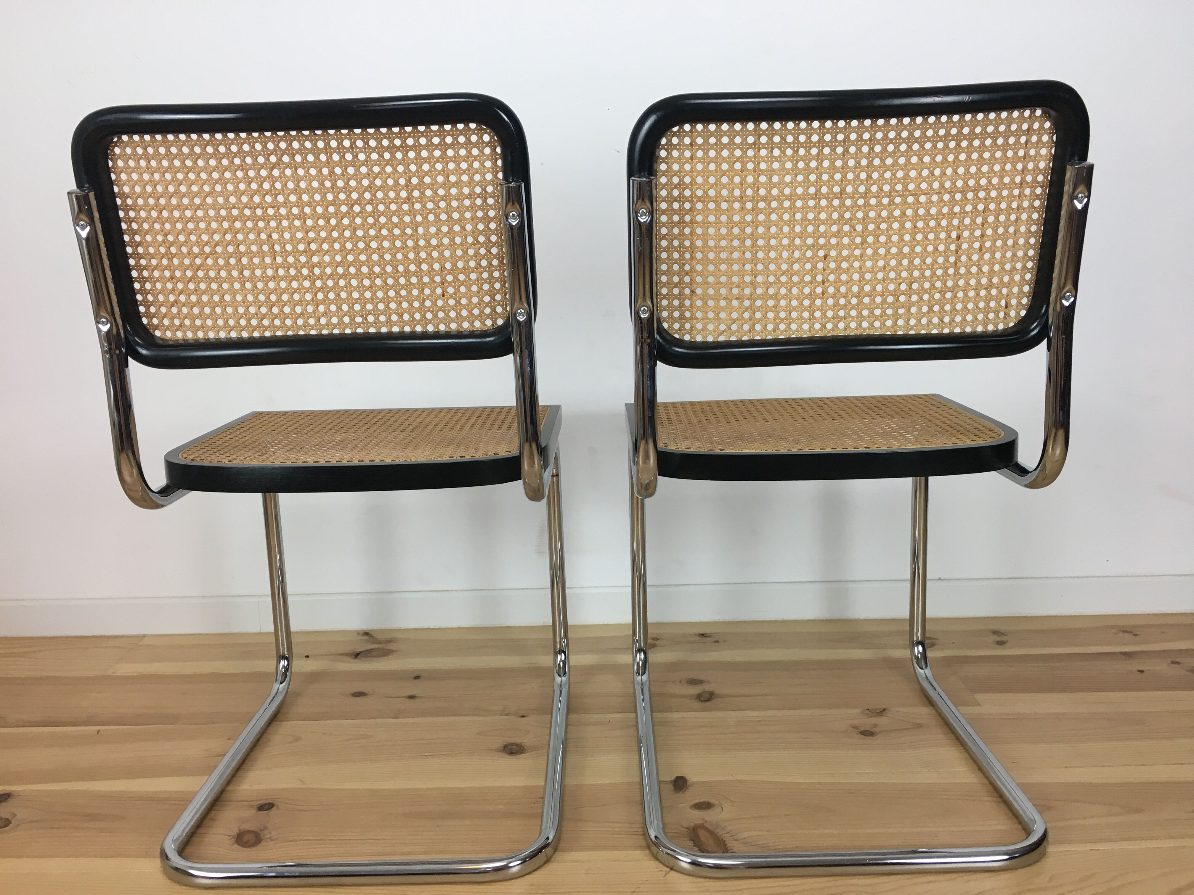 4 chairs Cesca B32 by Marcel Breuer