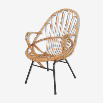 Rohe Noordwolde bamboo lounge chair, The Netherlands 1950's