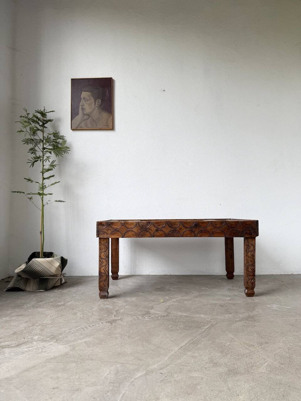 Savoyard folk art coffee table