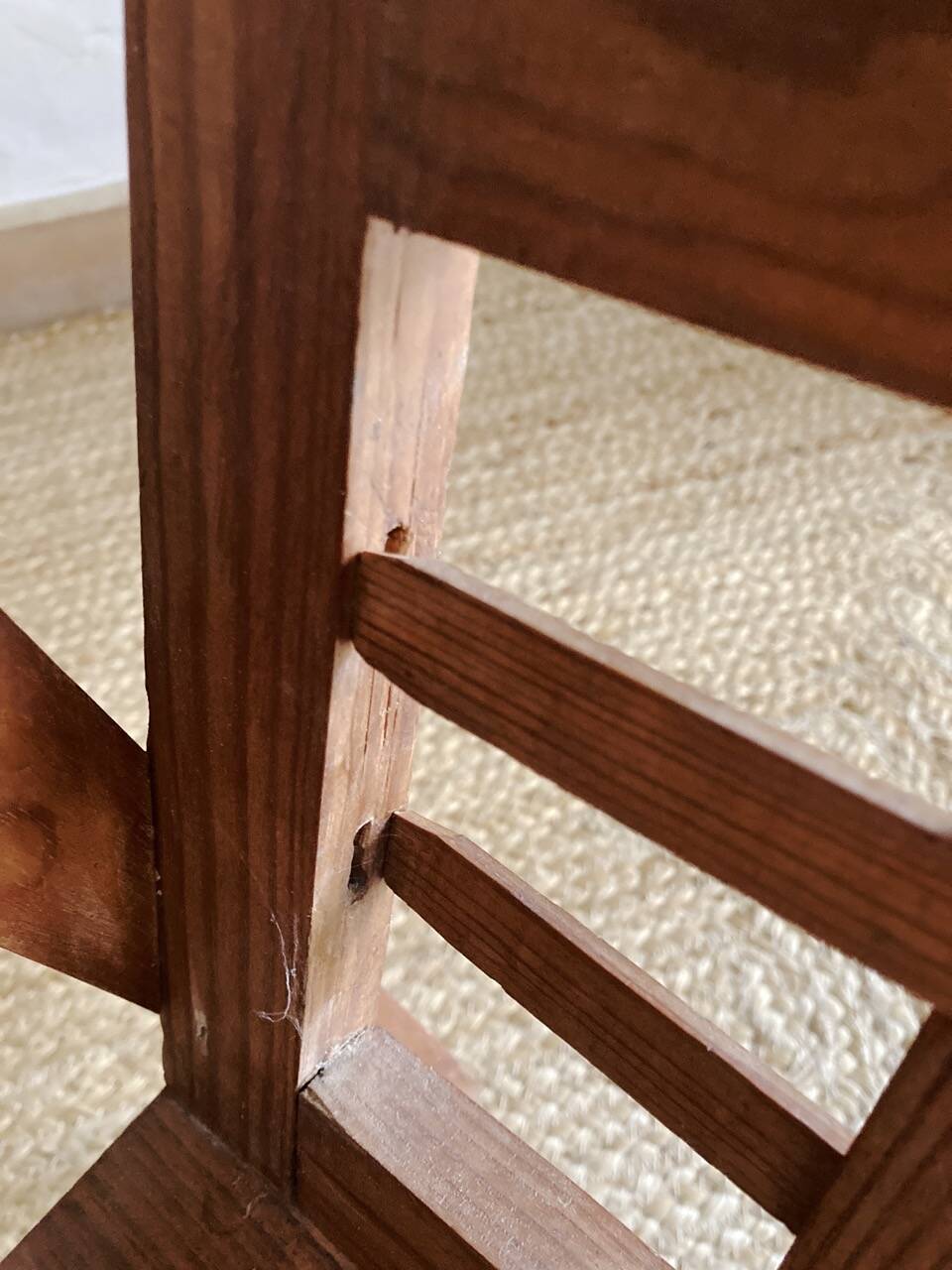 Wooden magazine rack, Scandinavian style