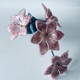 Murano glass flower wall lamp