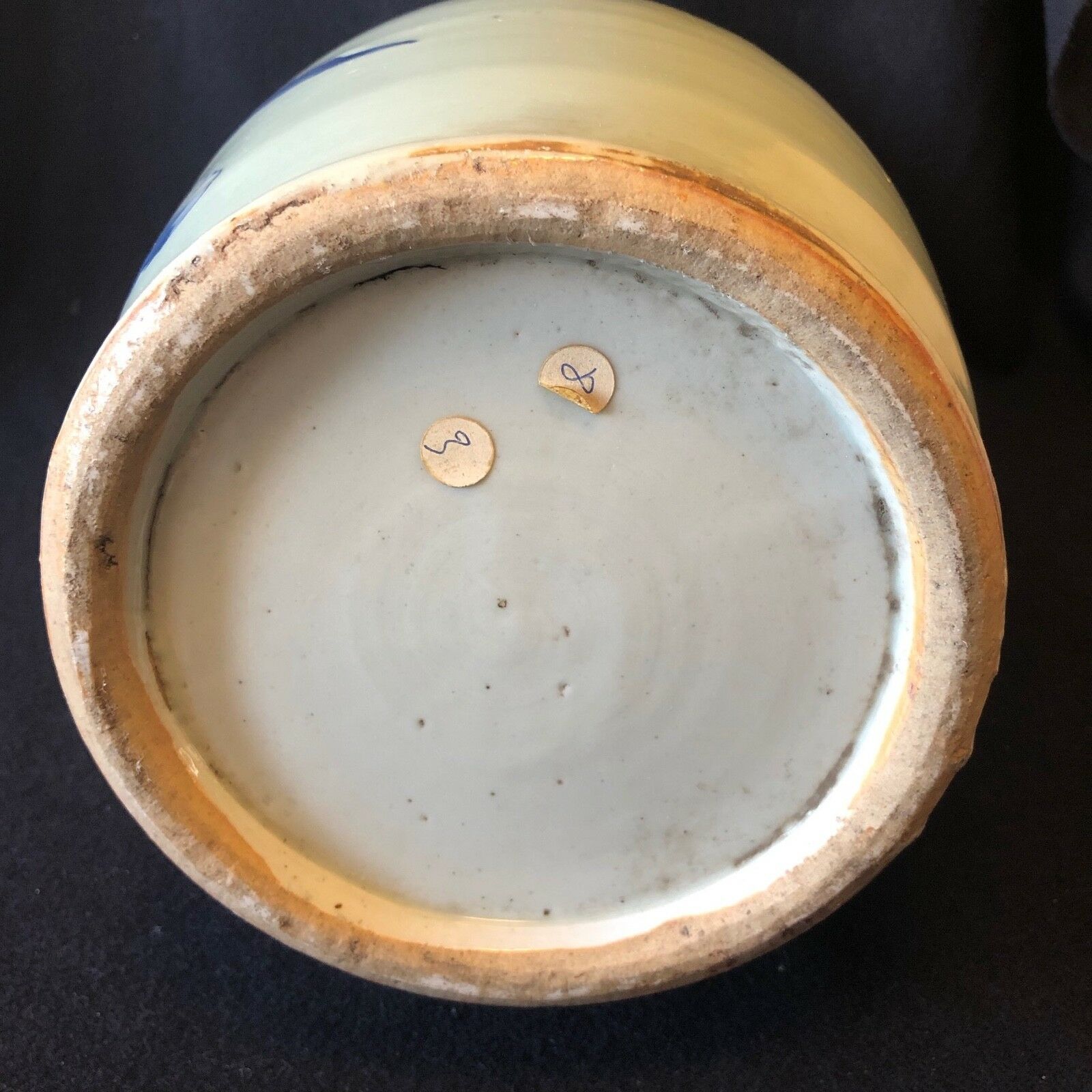 China white porcelain baluster vases under covered 19th century celadon 42.8 cm