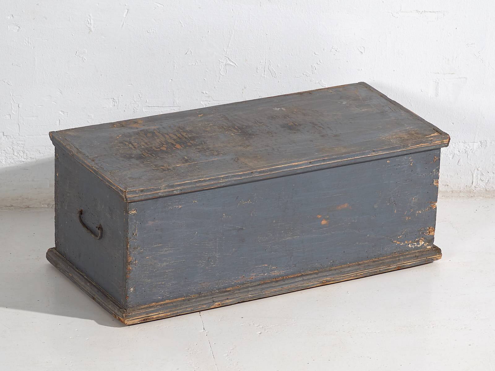 Petite malle bleue ancienne (c.1920) #35