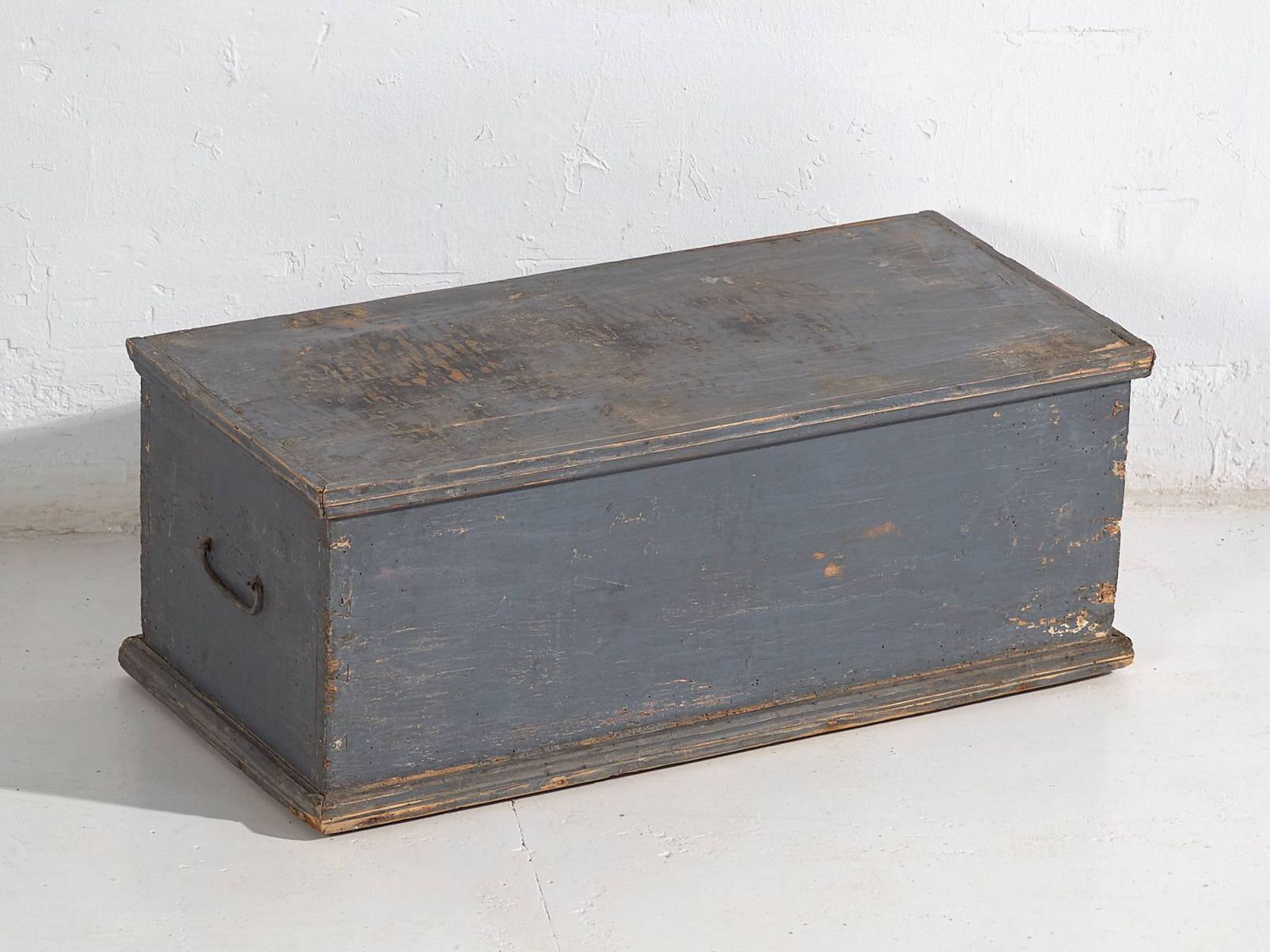 Petite malle bleue ancienne (c.1920) #35