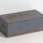 Petite malle bleue ancienne (c.1920) #35