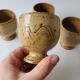 Lot de 4 tasses/ gobelets en grès