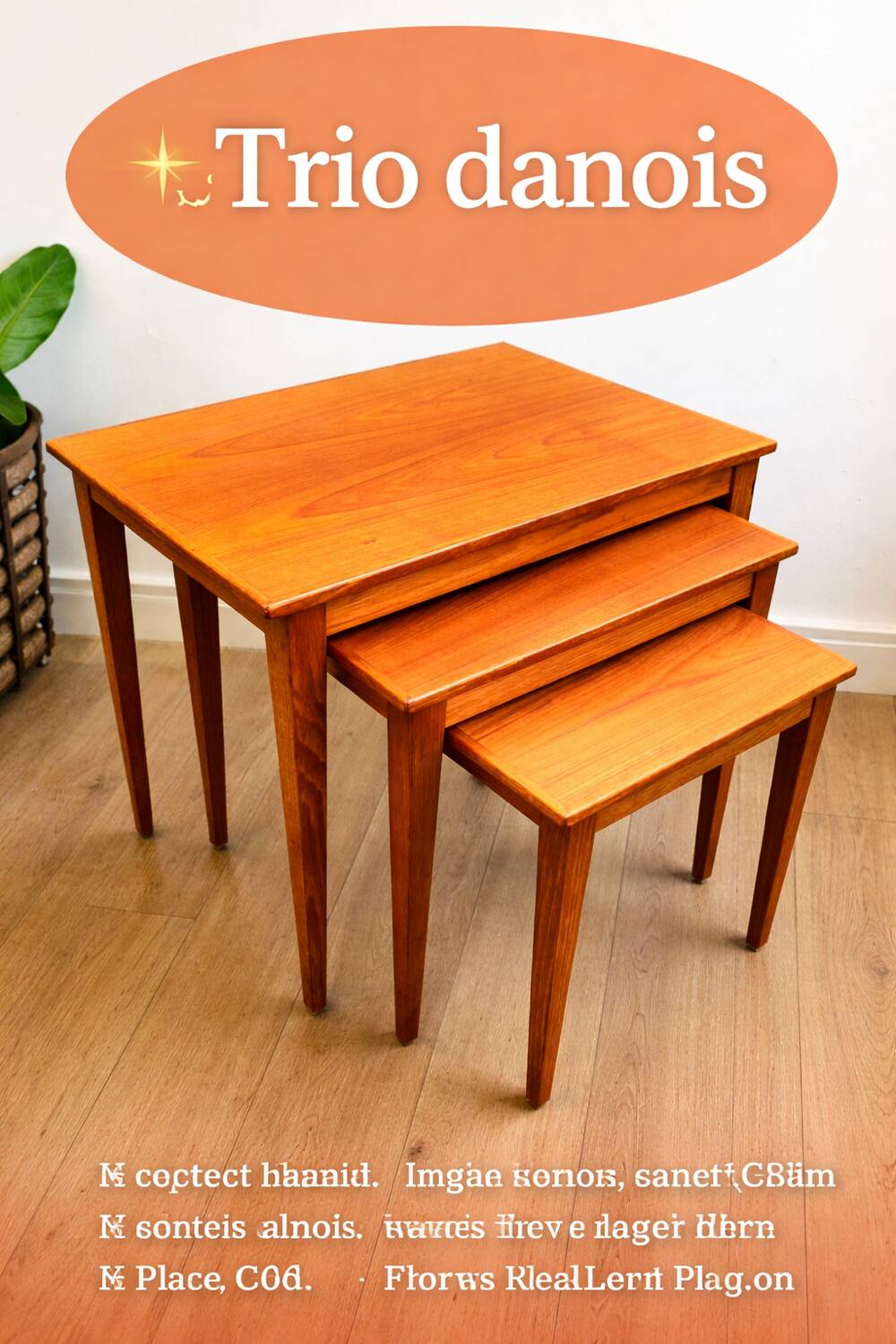 Tables gigognes scandinaves:  Kvalitet Funktion Form. Vintage 60’s