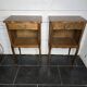 Pair of Louis XV style oak bedside tables