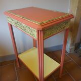 Art Deco painted wood side table - 1930s