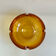 Amber vintage glass ashtray tray