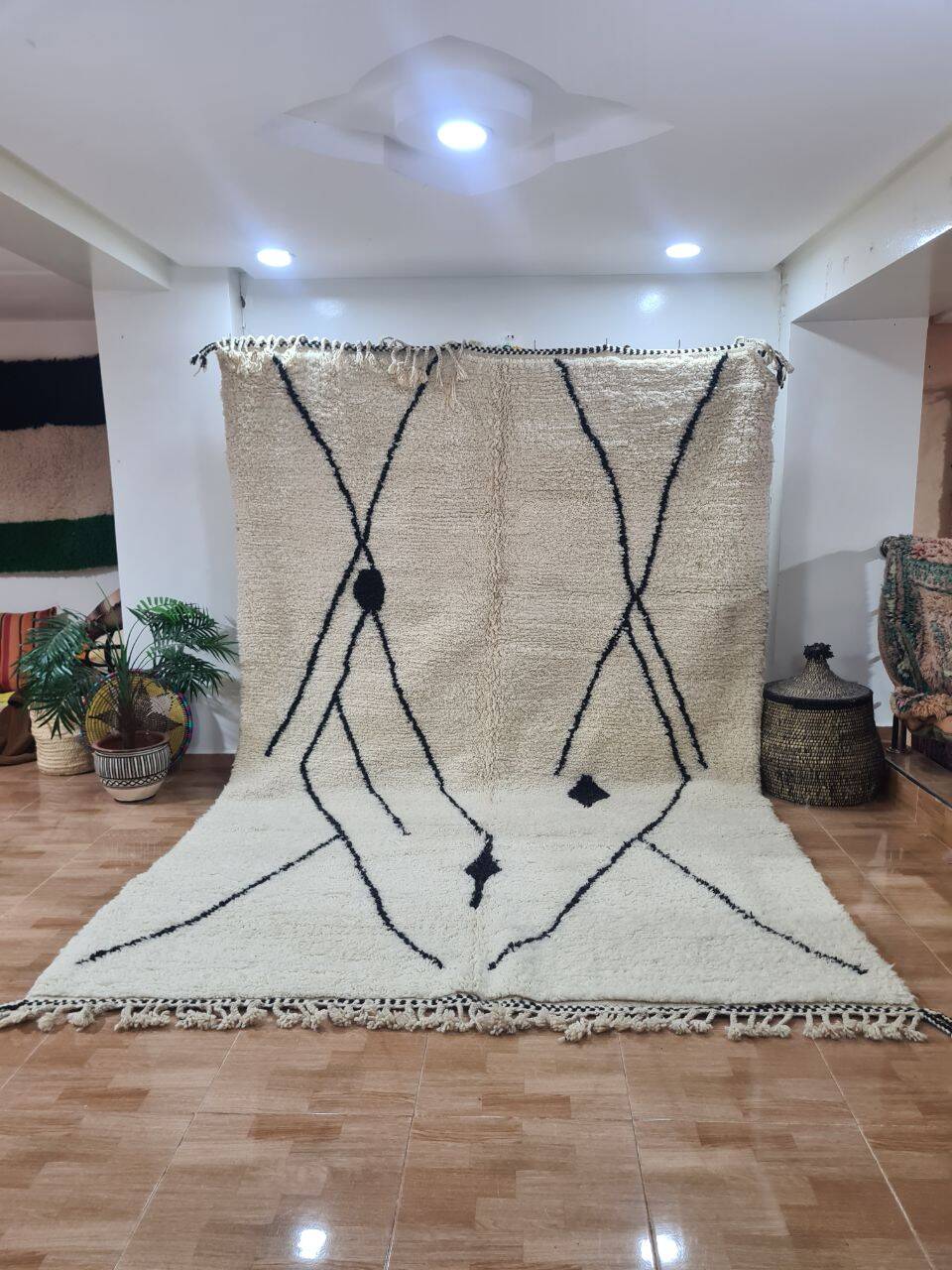 Handmade wool Berber rug 300X200 cm