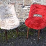 Paire de chaises moumoute Baumann n°845