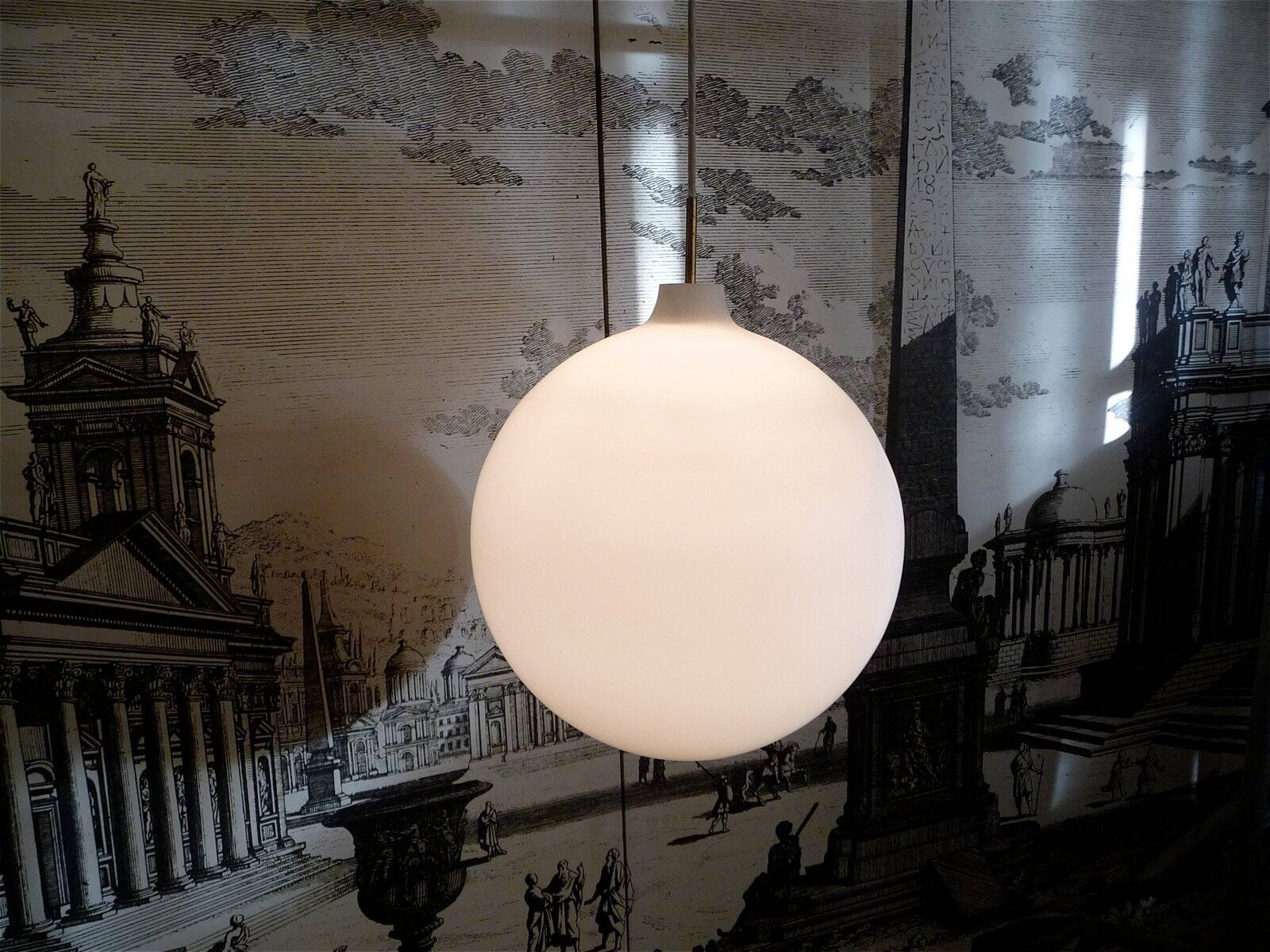 Large opal glass lamp by Vilhelm Wohlert for Louis Poulsen, Denmark 1960s