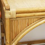 Dressing table and mirror Bamboo Blond rattan