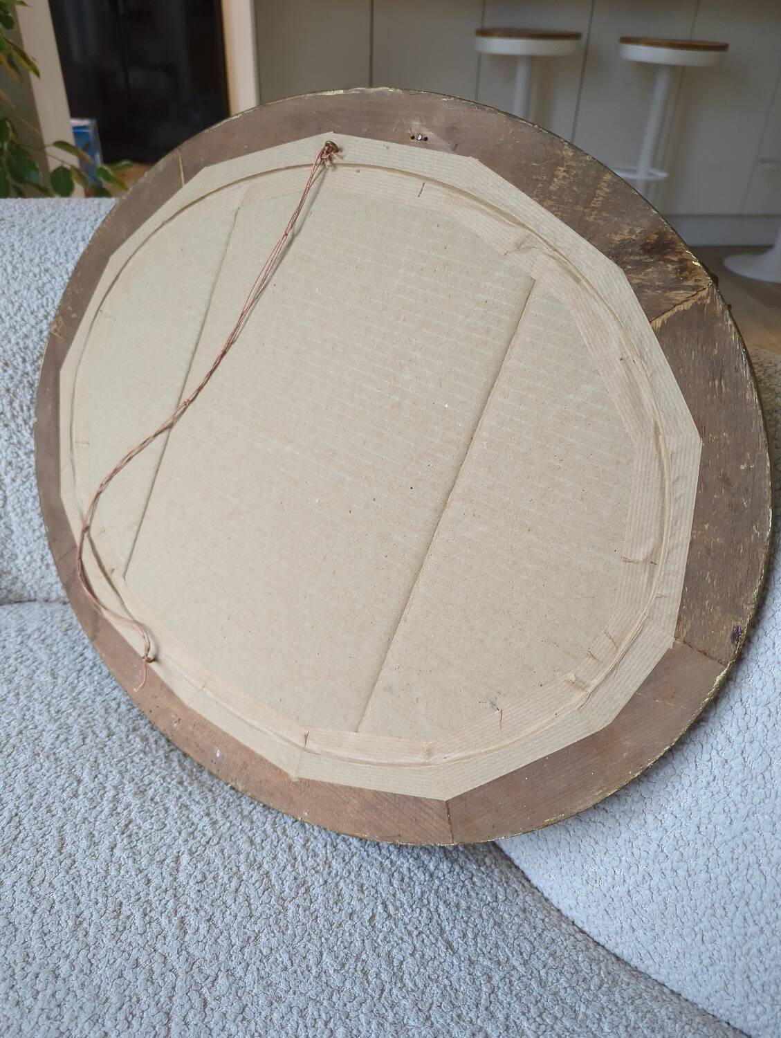 Art Deco oval mirror from the 1930s