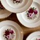 Set of 6 plates hollow vintage Moulin des Loups