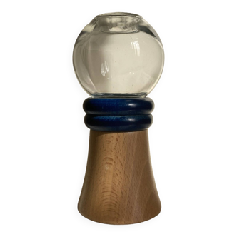 Stoha pepper or spice mill, made in Germany, glass bubble and wood