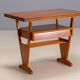 Coffee table, mid-century folding top storage drawer, 1960s–1970s, Czechoslovakia