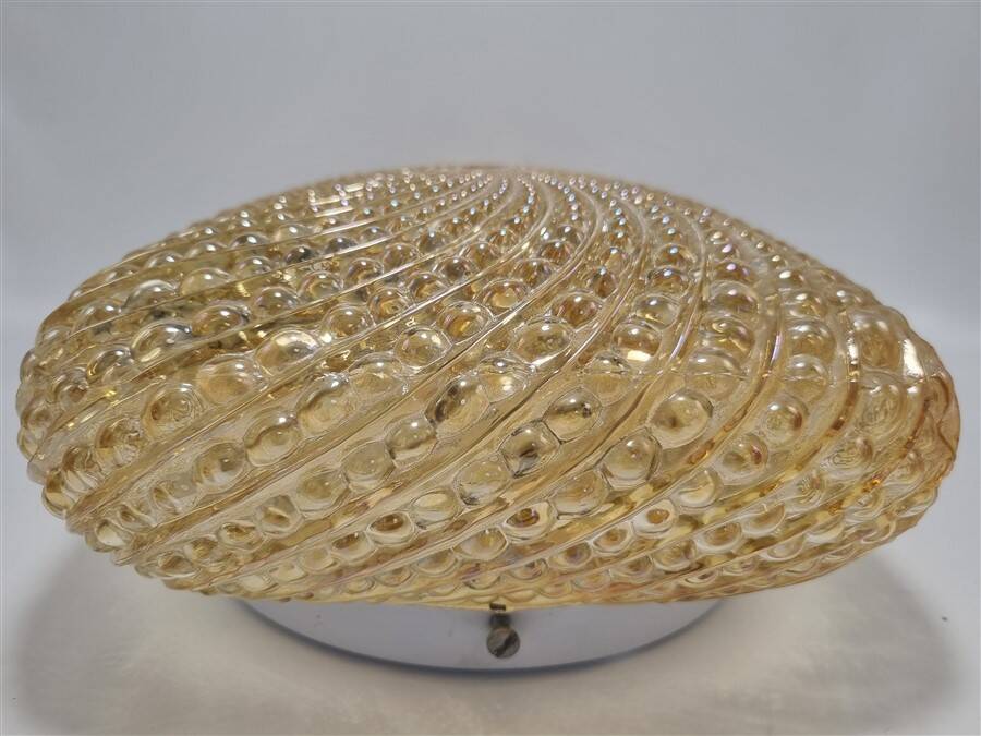 Iridescent glass ceiling light