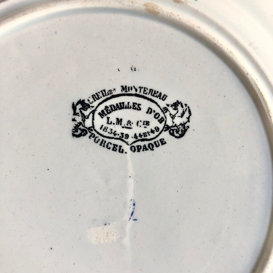 Talking plate 1850 Creil&Montereau